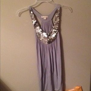 Forever XXI Grey Tunic with silver sequins